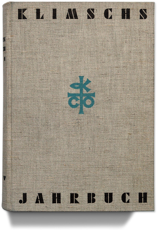 Futura Black used on the cover of Klimschs Jahrbuch, vol. 24, Frankfurt/Main 1931.