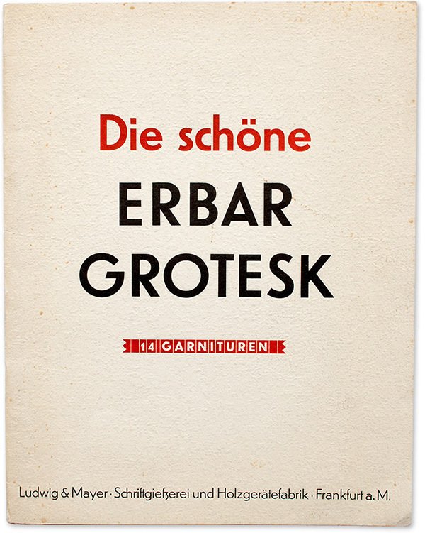 Futura Black used on the cover of Klimschs Jahrbuch, vol. 24, Frankfurt/Main 1931.