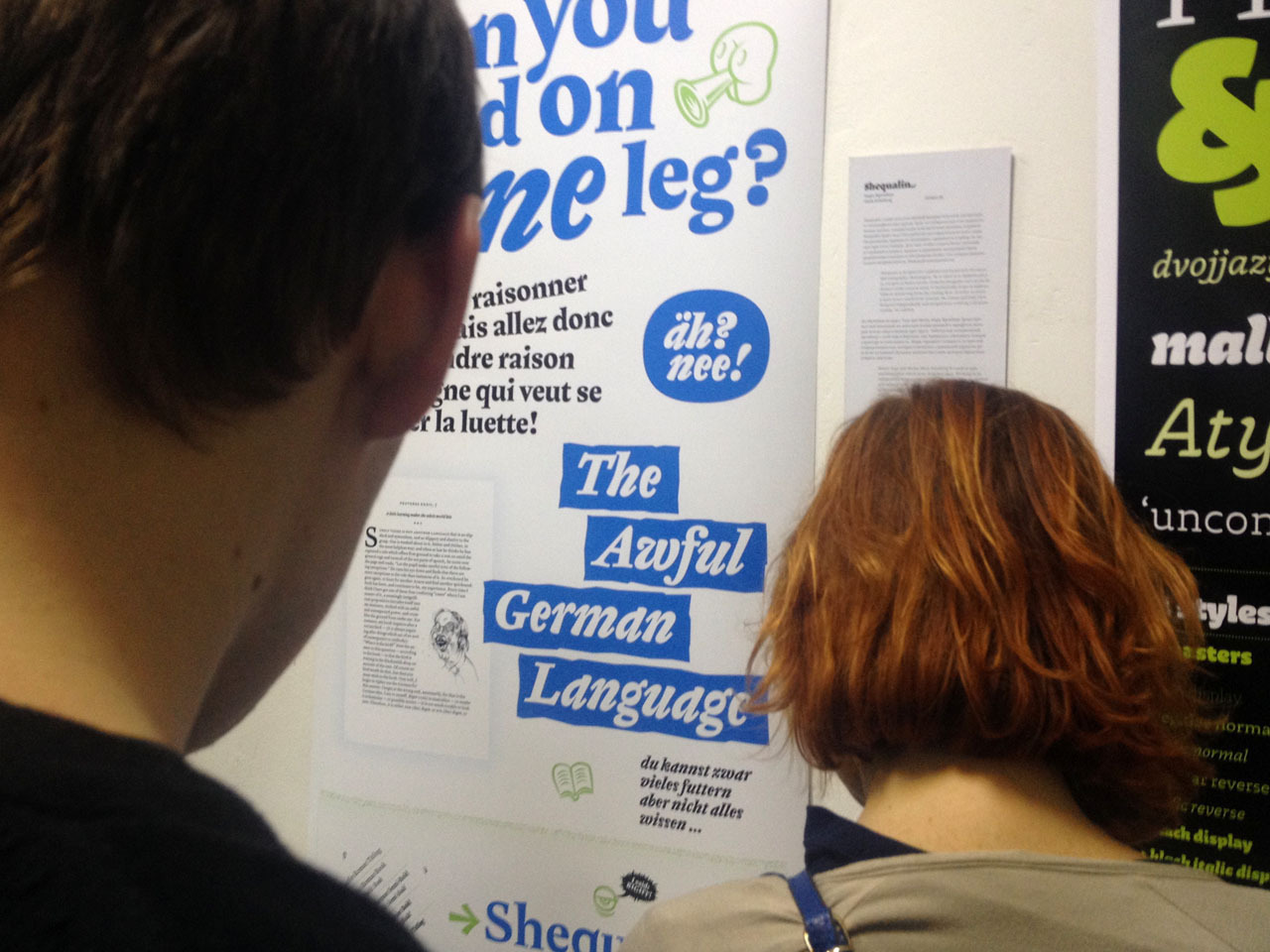 The wonderful German language seems to be quite adequate for type graduation posters.