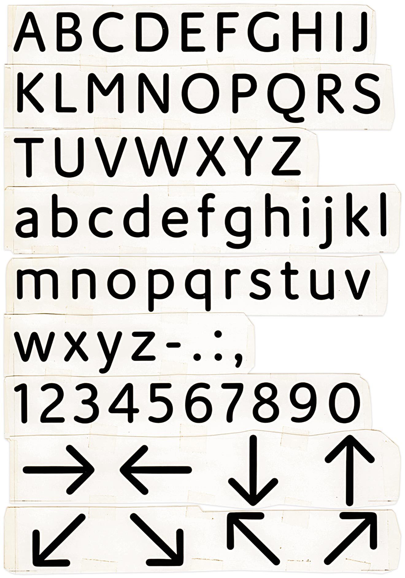 In 1974 Gerard Unger finished his typeface M.O.L., to be applied on the back-lit signs (top) for the new Amsterdam metro orientation system, developed by Pieter Brattinger and his team. A mole (in Dutch mol) was the metro’s new mascot, thus giving the type its name. Overall M.O.L. is equipped with wide-open counters and round letterforms to improve legibility and includes arrows for signage (bottom). (With kind permission from the collection of Gerard Unger.)