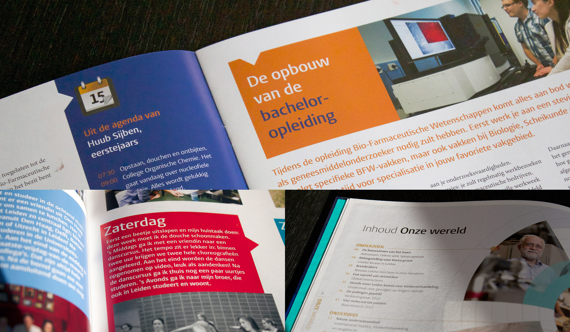 FF Aad in use in brochures for the Leiden University.