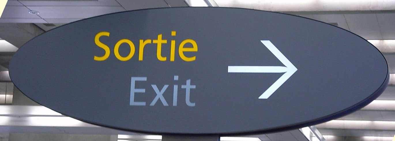 Still in use, the Frutiger typeface in the Charles de Gaulle Airport in Paris